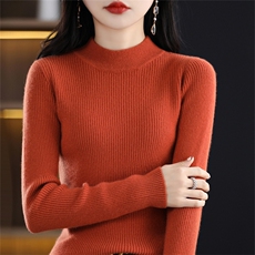 配大衣2025秋冬季内搭修身保暖毛衣女纯色针织衫超显瘦百搭打底衫，女装针织衫/毛衣，暖姿羊绒