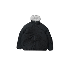 B74/P158控208冬季巴恩风拼接毛领座山雕派克服棉衣外套男军绿首1，男装棉衣，星座305B