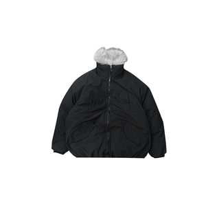 B74/P158控208冬季巴恩风拼接毛领座山雕派克服棉衣外套男军绿首1图片