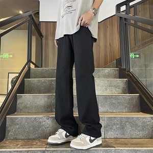 港风夏款男牛仔裤微喇叭直筒宽松休闲长裤NK879 P30图片