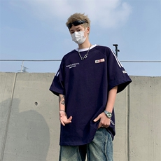 C351-P362024夏季新款宽松百搭条纹T恤美式复古圆领短袖男现货，男装T恤，星座512-6