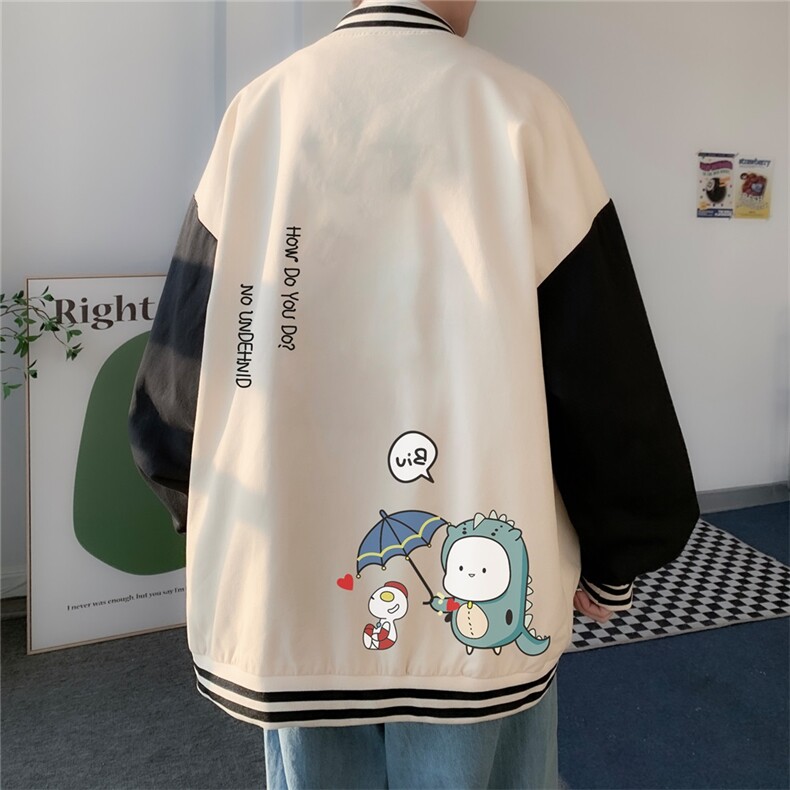 电商DSA028-JKC21L97100聚酯P502023新款印花棒球服外套控69,男装夹克,电商A028