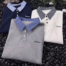 【有货】DTA199-P42夏季polo衫学院风拼料翻领T恤男假两件上衣潮，男装Polo衫，星座603-2