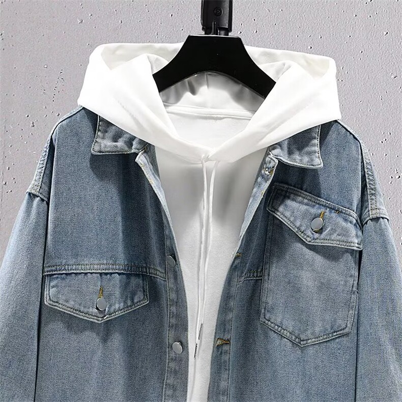 牛仔夹克外套男女士秋季港风工装上衣服黑色潮流痞帅百搭~NY8819,男装夹克,星座601-2