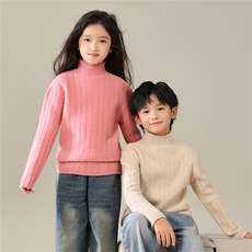 2025秋冬新款女羊绒衫100%纯羊绒高领简约套衫纯色简约羊绒打底衫，童装儿童羊毛衫，暖钟情羊绒