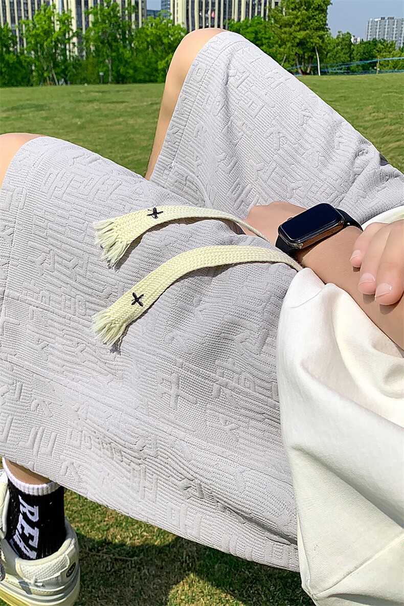 提花休闲运动短裤男生宽松潮流百搭夏学生五分裤XZ514-2-1532-P38,男装牛仔裤,星座514-2(原B239)