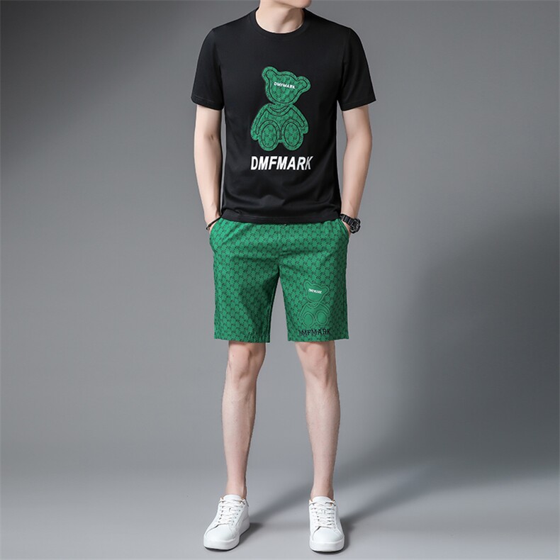 C519709钱塘2020-2夏季直播精品主推男士套装潮流P120，男装休闲套装，钱塘207-2