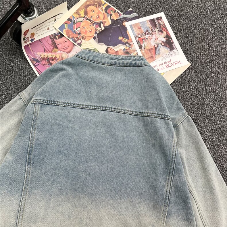 春秋季水洗做旧牛仔外套男美式复古工装夹克潮牌上衣A052/P80,男装工装外套,星座506B