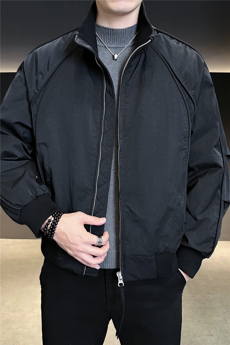 90新标2025设计款立领简约休闲加厚保暖羽绒服外套5889-P295,男装羽绒服,电商A413