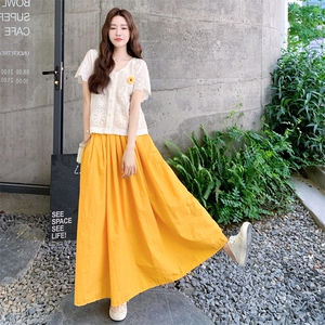 【现货】勾花镂空上衣半身裙套装2C158-6002-P145-K208图片