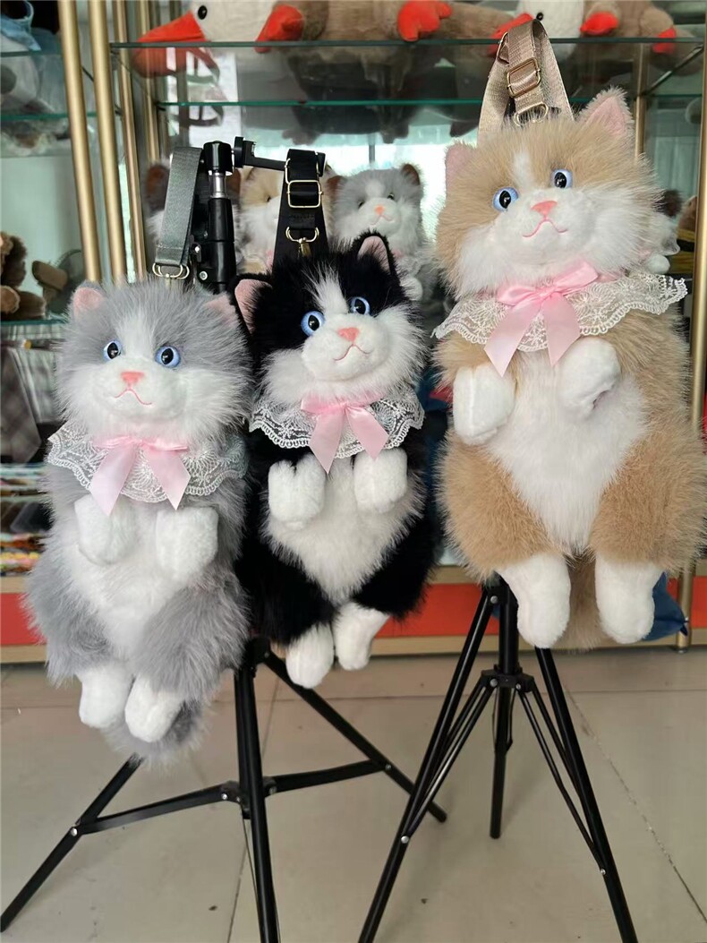 布偶猫咪双肩背包，建平毛绒玩具