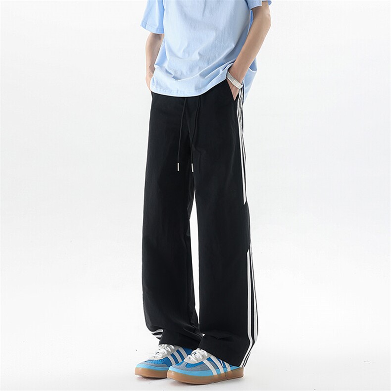 高个子加长男裤子夏季冰丝薄款休闲裤190cm115条纹运动裤KZ048P50,男装休闲裤,电商B312