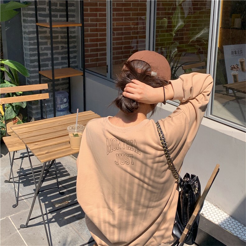 秋新款韩版宽松长袖百搭字母印花卫衣女E648-P40,男装卫衣,星座911-2(原星座613-2）