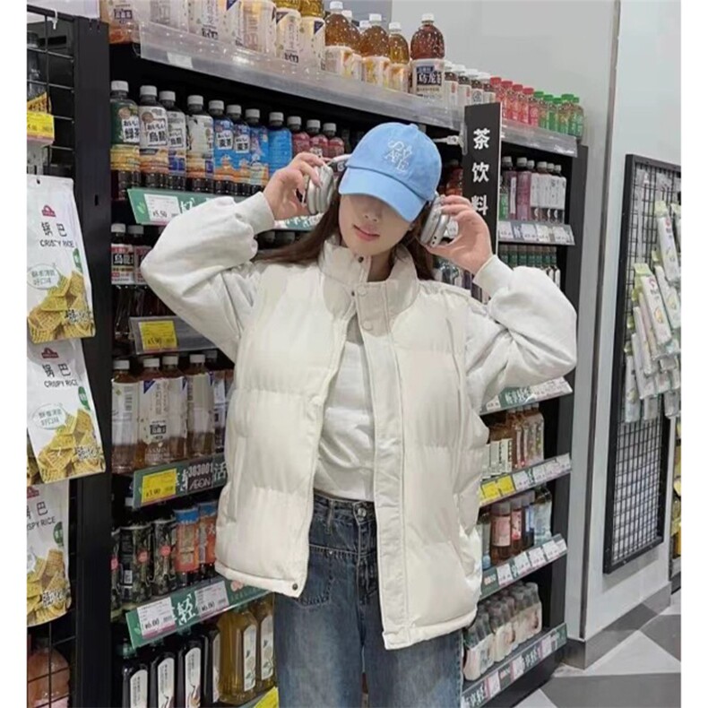 现货5W件冬季三防硬挺boxy短款立领棉衣马夹外套加厚马甲保暖棉服，男装棉衣，电商A443