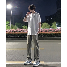 欧美hiphop街头破洞牛仔裤直筒微喇叭修身vibe美式乞丐裤潮牌，男装牛仔裤，星座310A-4