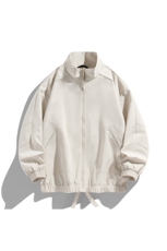新款中性风户外夹克男立领纯色上衣冲锋衣外套DSA157B-JK7822-P60，男装夹克，电商A157B
