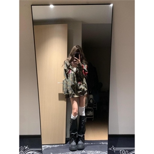 美式潮牌迷彩连帽卫衣男女秋冬2025新款慵懒风overseas开衫外套图片