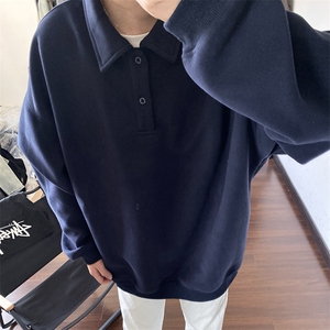 抖音得物高品质二开 25秋冬美式高街结构设计POLO翻领卫衣外套W77图片