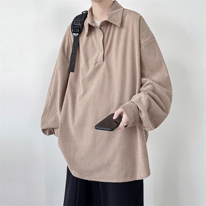 秋装新款男装宽松休闲套头长袖POLO衫D321-1-DM300-P55图片