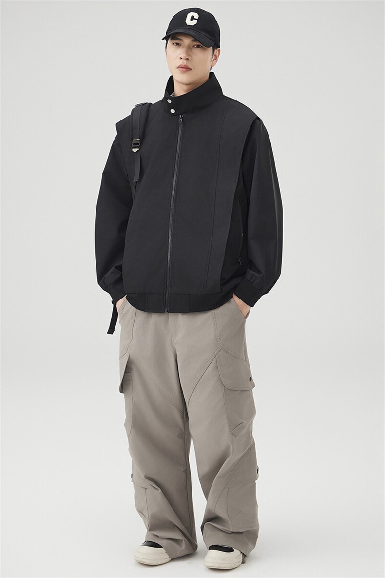 户外夹克男立领纯色上衣冲锋衣外套DSA157B-JK7868-P70,男装夹克,电商A157B