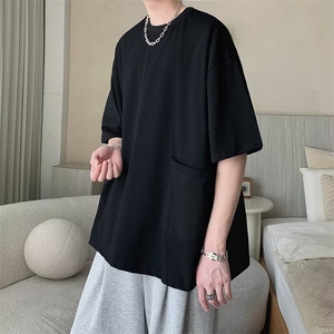 C308-P30 工装短袖男2024夏季新款美式复古潮牌五分袖上衣 现货图片