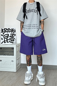 港风夏新款多色沙滩裤抖音多巴胺宽松短裤B315-K23353-特p20控38图片
