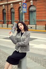 毛料小香风羽绒服（90绒），女装羽绒服，卡西姆