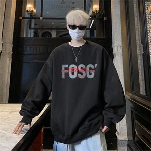 ！ 圆领卫衣男装港风长袖T恤男外套男WY253-特P23,男装T恤,电商B367