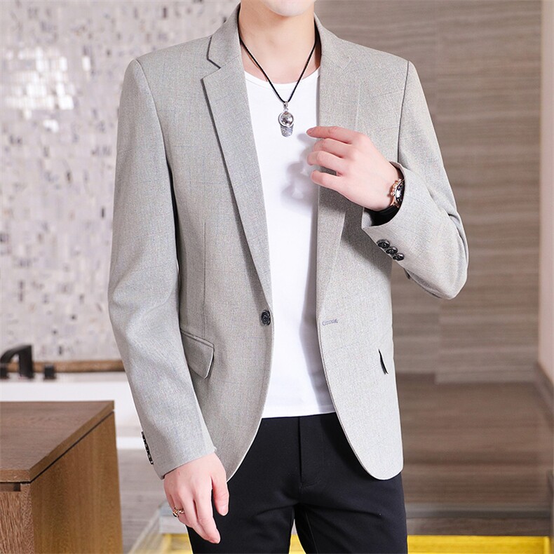 2021秋冬新款男士商务休闲西服男西装简约纯色便服单西XF286-P85,男装西服,星座217-4
