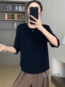 2025五分袖鱼骨打底衫秋冬新款图片