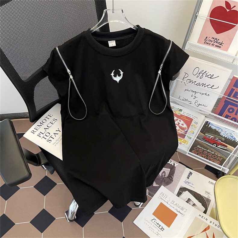 夏男背心工装拉链金属装饰宽松运动汗衫背心无袖坎肩T恤BX15 P48图片
