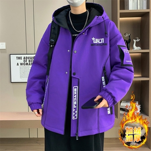 男士外套青年男冬季加绒加厚夹克外套帅气保暖棉衣男L8756-P93图片