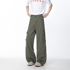 B221 美式ins暗黑高品质多口袋休闲工装裤子 LK24371-P70控98图片