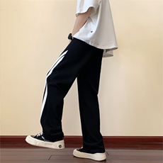 高街拼接裤子男韩版卫裤宽松直筒阔腿休闲裤A166-K740-P50控78，男装休闲裤，电商A166
