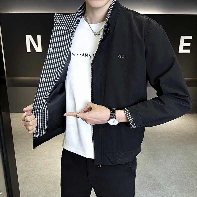 JK892-P852026年春季新款男装时尚夹克ins潮立领工装外套男,男装夹克,星座507A（原星座306B-2）