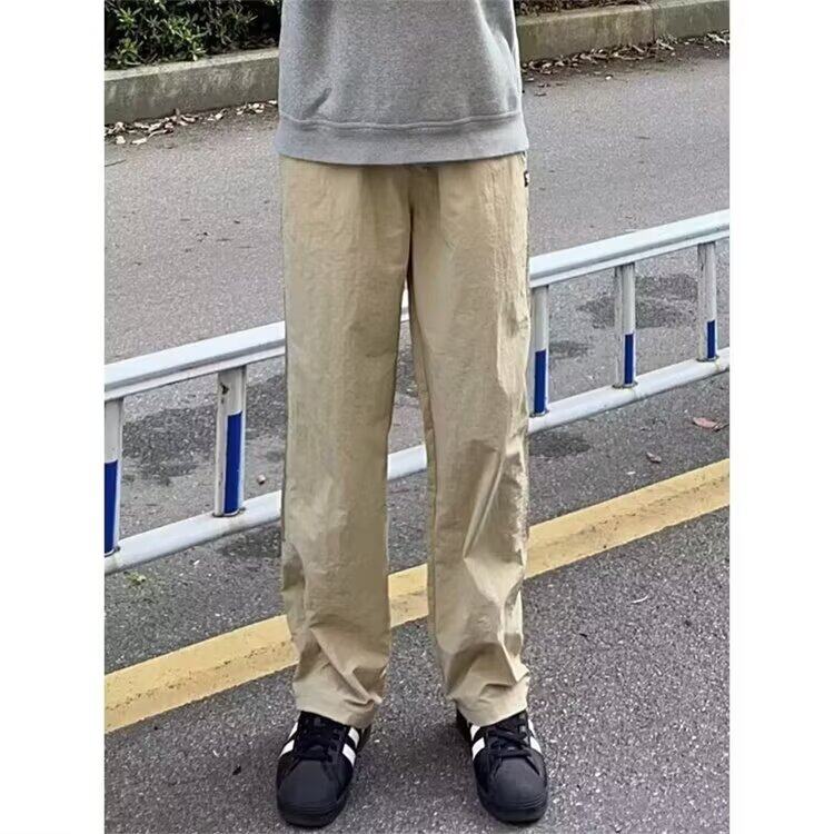 三条杠条纹裤子男夏美式速干工装裤直筒垂感运动休闲裤MK4537P37,男装工装外套,星座1013-1