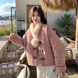 老标90白鸭绒小香风羽绒服（配真毛领）W636 P355 K498图片