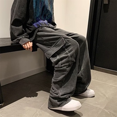 男秋季新款港风休闲裤棉水洗QK24P52，男装休闲裤，星座1116-2