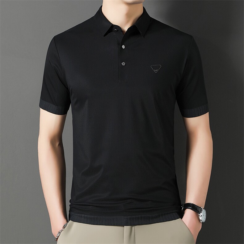 夏季男士短袖POLO衫休闲商务薄款T恤中年爸爸上衣CK862302-P70,男装Polo衫,星座1105-3
