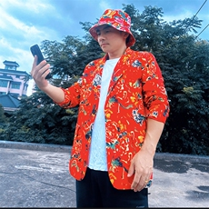 RS1高质量东北大花休闲喜庆伴郎结婚团队表演出服大码风潮男，男装西服，星座115A-2