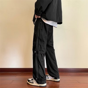 美式高街机能工装裤男秋季宽松休闲长裤拉链防水冲锋裤CK9728-P40图片