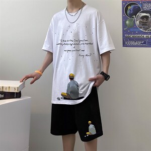 男士短袖t恤2023新款夏季搭配潮牌潮流运动套装A161-2-TZ07-P50图片