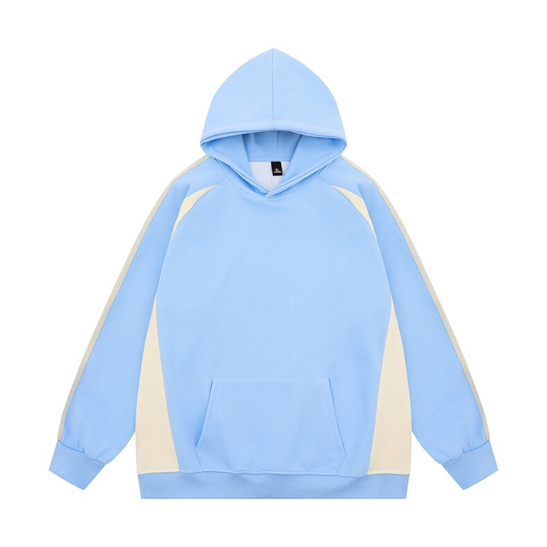 光板二开卫衣撞色拼接插肩袖连帽情侣卫衣A92P40,男装卫衣,电商A247