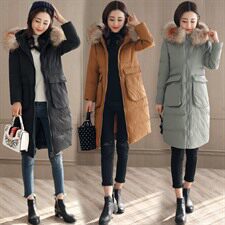 棉衣/棉服通勤连帽拉链2020年冬季长袖加厚修身口袋拼接韩版时尚，女装棉衣/棉服，瑶迪依秀