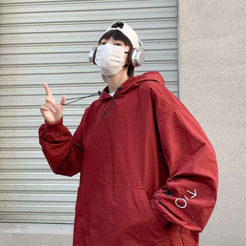 嘻哈美式连帽夹克男春秋ins潮牌防风冲锋衣宽松休闲外套W5290-P63,男装夹克,星座412