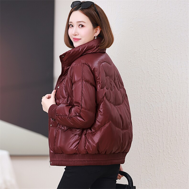 时尚立领短款羽绒棉服女2024冬季新款小个子加厚保暖棉衣棉袄外套,女装棉衣/棉服,婷思杰（原婷想服饰）