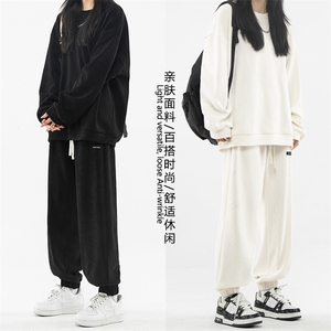 高级感重磅圆领卫衣长袖休闲运动休闲裤子一套装TZ831-特批-98图片