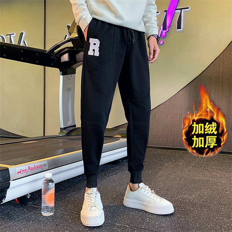 社会精神小伙加绒加厚卫裤运动休闲裤子DS-B249-KK95-P58-加绒P68,男装休闲裤,星座215（原电商B249）