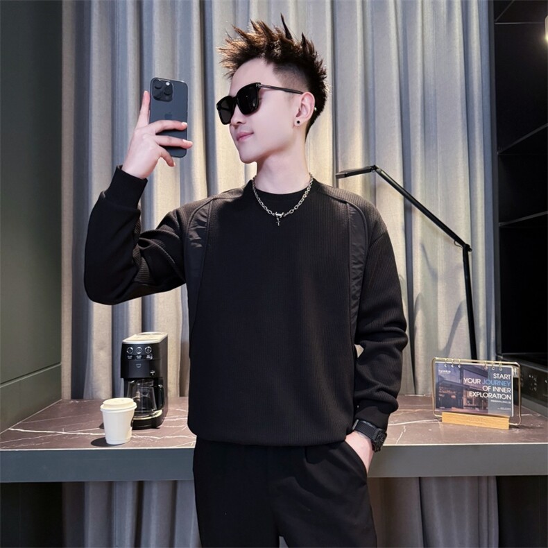 WY69932加绒P6898店主风小伙风百搭休闲卫衣,男装卫衣,电商B340
