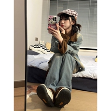 【有货】拼接牛仔外套男女款春秋设计感毛边夹克8086CC-P85，男装夹克，星座1007（原301D）